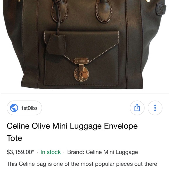 1 HR sale⭐️Celine Env. mini luggage Tote⭐️RARE⭐️ - Picture 8 of 8